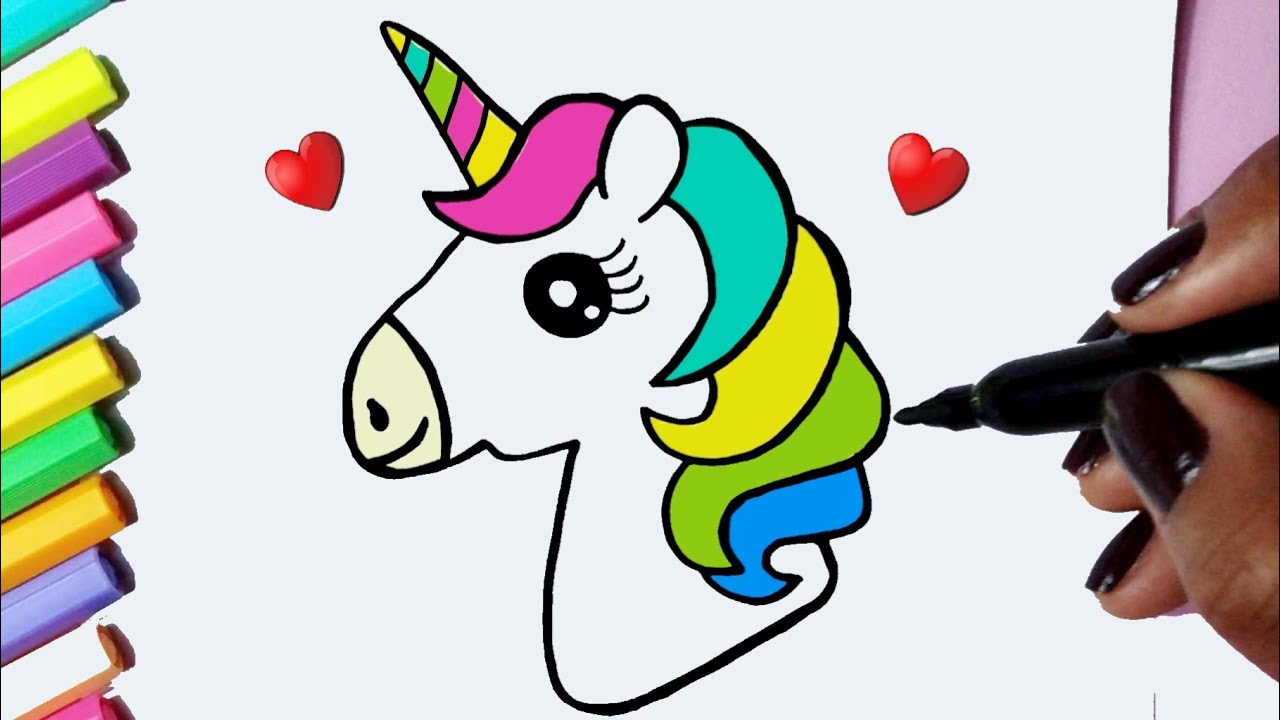 COMO Desenhar um UNICÓRNIO FOFINHO KAWAII  Unicornio desenho, Unicórnio,  Coisas para desenhar