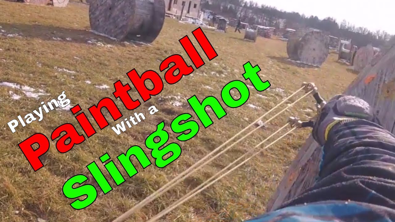Playing Paintball with a Slingshot YouTube