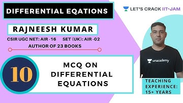 MCQ On Differential Equations | Differential Equation | Maths for IIT JAM 2021 | Rajneesh Kumar