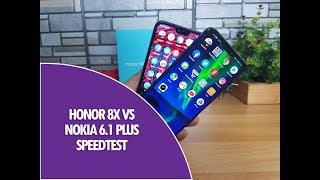 Honor 8X vs Nokia 6.1 Plus Speedtest Comparison