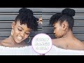 How To | Faux Curly Bangs and Bun on Natural Hair