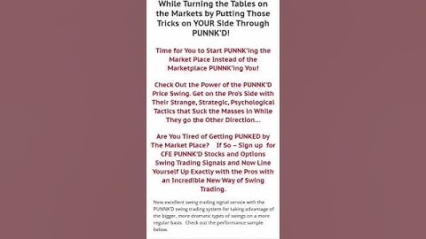 IBM Signals Using CFE PUNNK