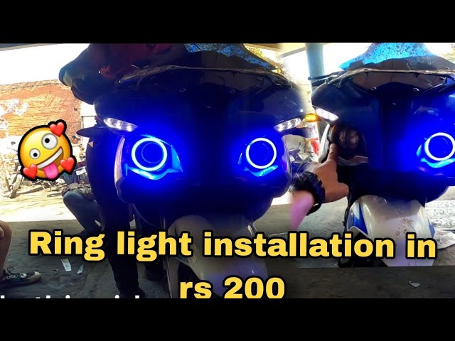 MODIFICATIONS OF MY PULSAR RS 200 || INSTALLING RING LIGHT'S IN MY RS 200  || PART 1 || RING LIGHTS - YouTube