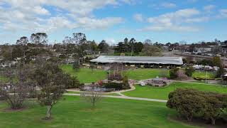Drouin Civic Park from the air, Drouin, Victoria, Australia
