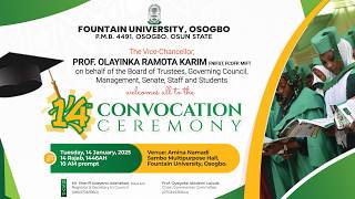 Fountain University Osogbo – 14th Convocation Ceremony Official Trailer || DigitLab Media
