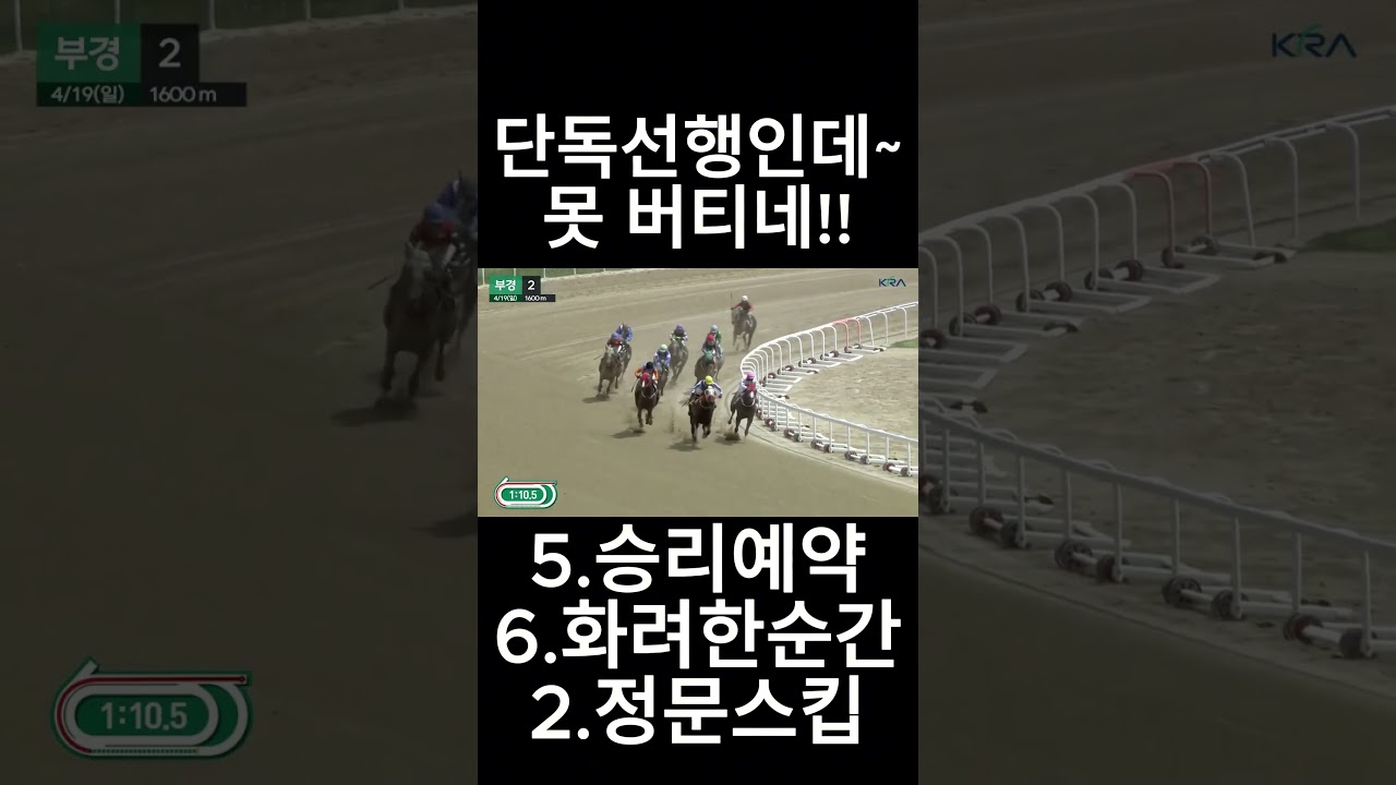 단독선행인데 못버티네  #경마  #경마예상  #경마방송  #경마예상방송  #서울경마  #금요경마  #토요경마  #일요경마 #경마장