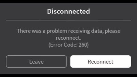 [SOLVED] Roblox Error Code 260