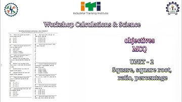 workshop calculation and science mcq/objective part 2 | square root ratio, percentage by parag sir