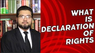 Declaration of Rights Civil suit remedy under specific relief act