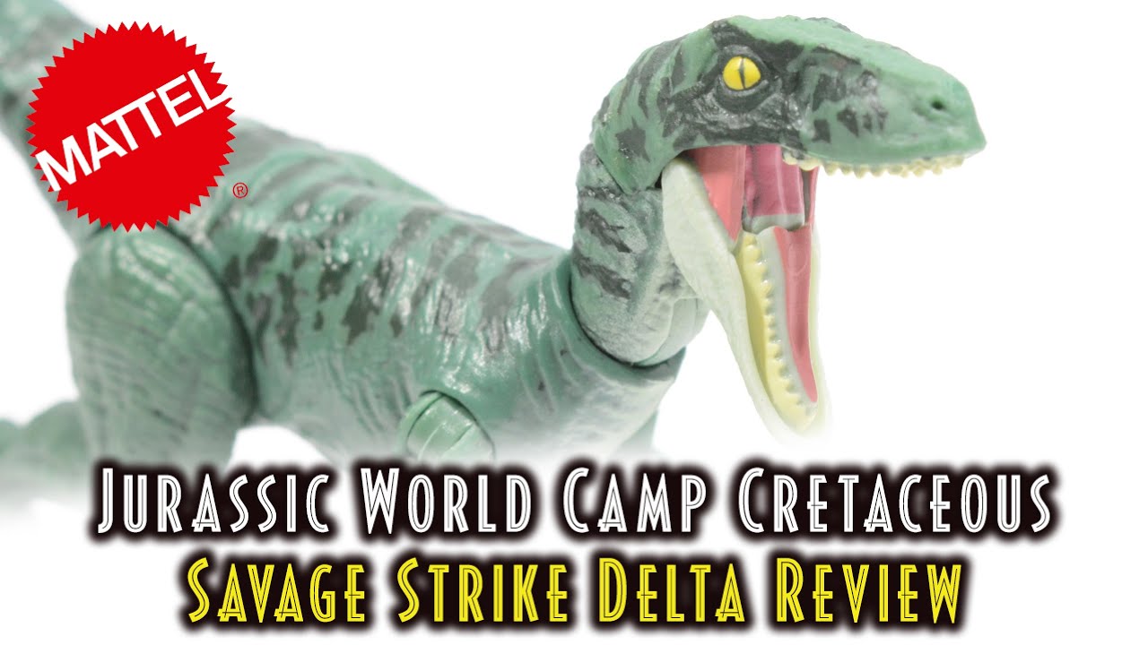 Jurassic World Camp Cretaceous Savage Strike Velociraptor Delta Mattel Jurassic World Toys Youtube