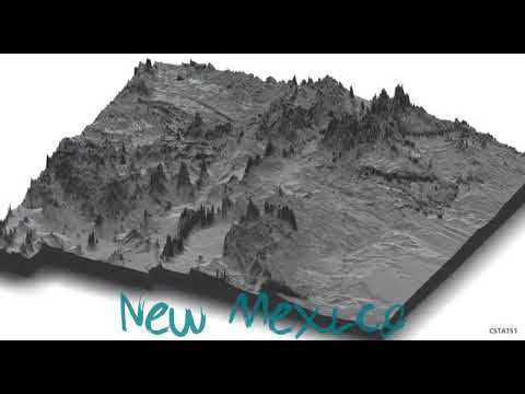 New Mexico Topography  - 3D Elevation Map