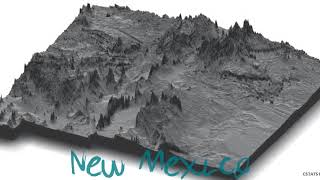 New Mexico Topography  - 3D Elevation Map