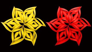 christmas paper star twisted snowflake crafts