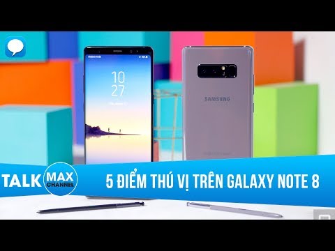 Video 5 điều thú vị trên Galaxy Note 8 - youtube