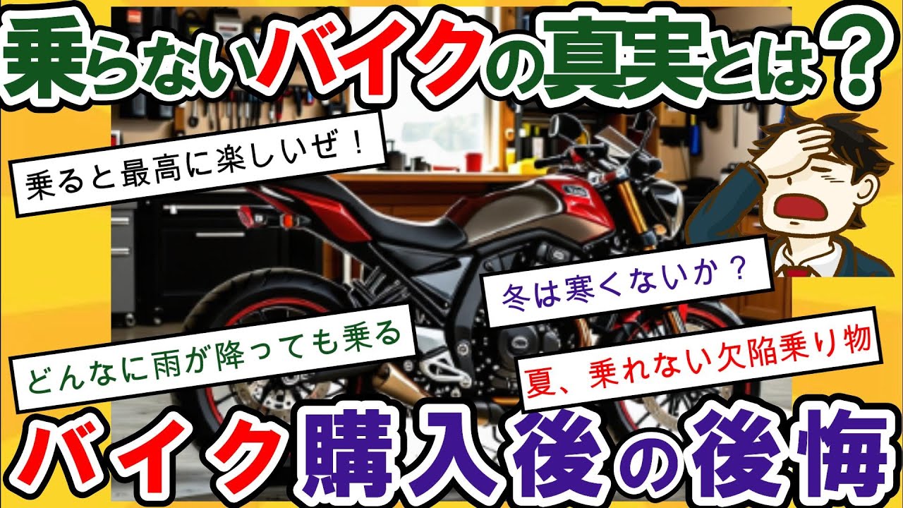 【2ch面白いスレ】「かっこいいバイクを買ったのに、なぜ乗らなくなった？その理由を徹底解明！」【ゆっくり解説】【悲報】