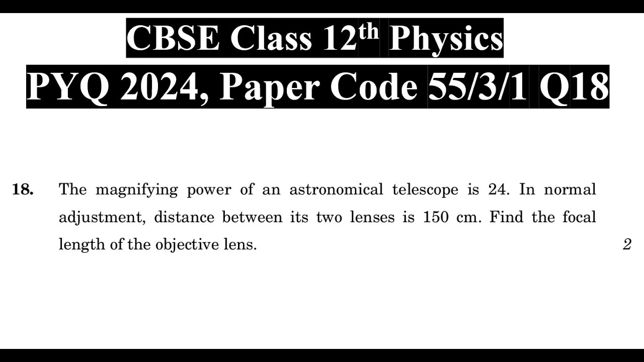 The magnifying power of an astronomical telescope is 24. In normal adjustment, distance between its