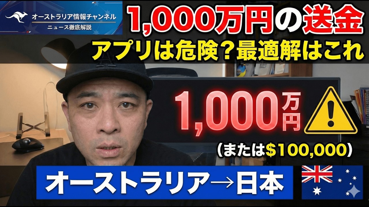 【オーストラリア→日本へ】本帰国&資産移動で1,000万円以上送金なら？Wiseは危険？豪在住者の資産移動術