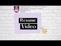 MGT 269 - Video Resume