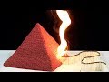 Experiment: fire domino,over 10000 matches pyramid amazing chain reaction