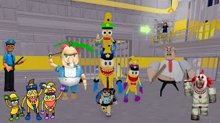 Banana SPEED RUNS in Carnival of Terror, Great School, Epic Prison, Baby Bobby, Police Family