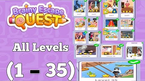 Brainy Escape Quest All Levels 1-35 Solutions || brainy escape quest level 1 30 