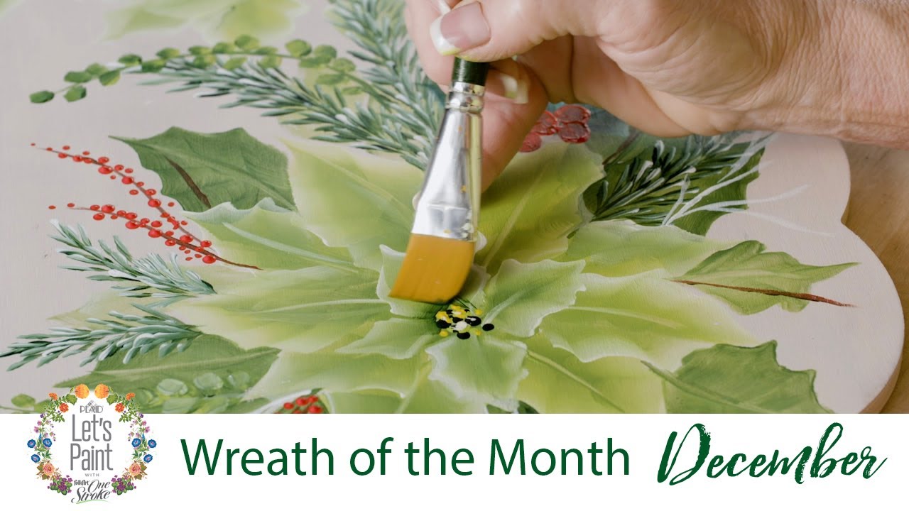 Let's Paint Donna Dewberry Wreath of the Month December Winter