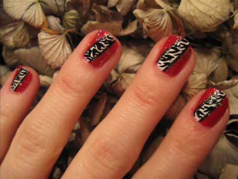 Spring Zebra Print Nails Tutorial. 