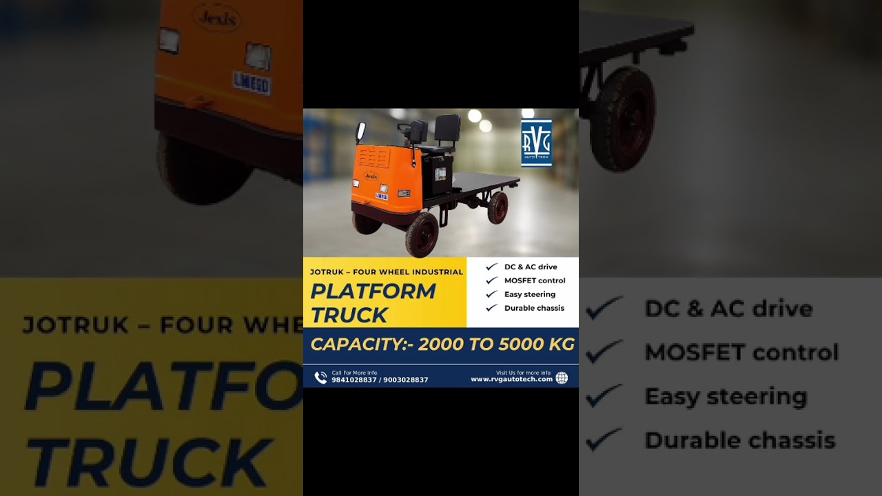 Efficient Material Handling | 4-Wheel Industrial Platform Truck 