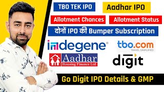 TBO TEK IPO | Aadhar IPO Allotment Status | Go Digit IPO | Jayesh Khatri