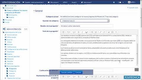 Pregunta de Cuestionario Moodle: Arrastrar y soltar sobre texto