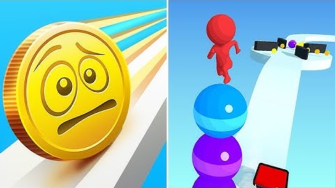 Coin Rush Vs Stack Rider🔵☑️⚫️🔴Walkthrough Android/IOS Gameplay B1M