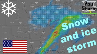 USA major snow and ice storm