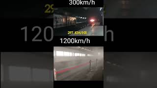1200km/h😲VS😲300km/h high speed train# shorts screenshot 3