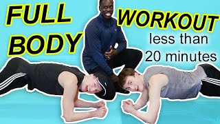 FULL BODY HOME WORKOUT IN UNDER 20 MINUTES (no equipment)