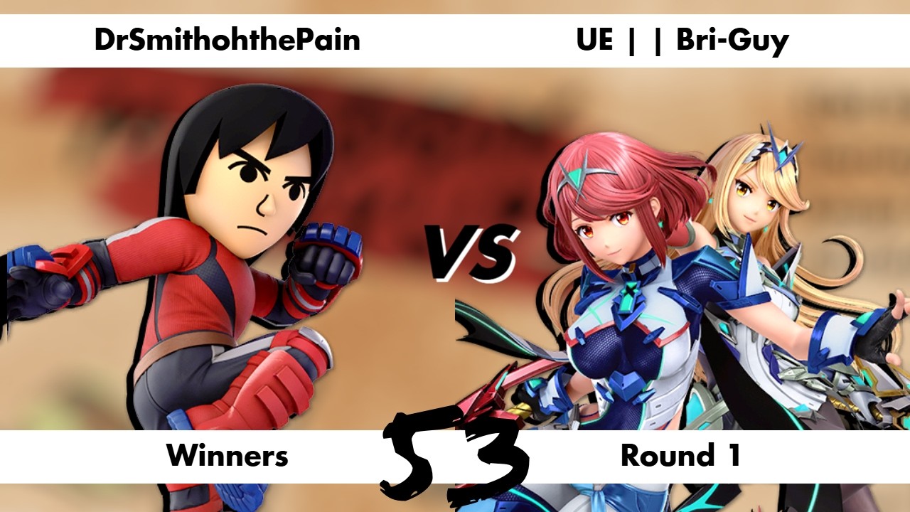 Maroon Mixups #53 - Bri-Guy (Pyra & Mythra) Vs. DrSmithohthePain (Mii Brawler) - Winners Round 1