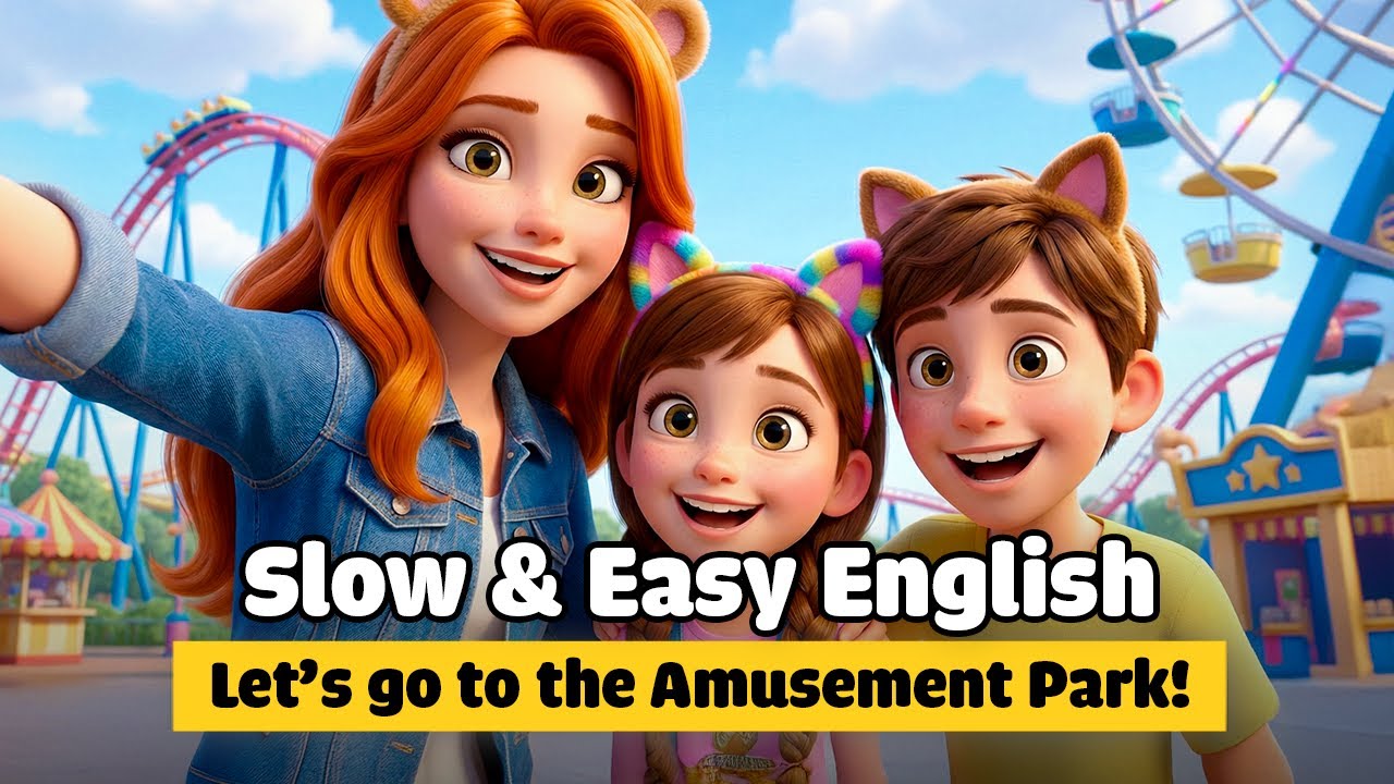 Let's go to the Amusement Park!🎡 | Slow & Easy English for Beginners (A2 Level)