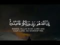 إ ن الل ه ه و ر ب ي و ر ب ك م ف اع ب د وه ه ذ ا ص ر اط م س ت ق يم