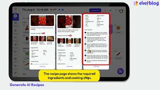 How to Generate AI Recipes | Everblog FridgeCal Tutorial