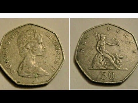 1969 50 New Pence Coin VALUE - ELIZABETH II