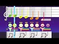 Twinkle Twinkle Little Star - Colorful Boomwhacker Sheet Music Karaoke for Kids image