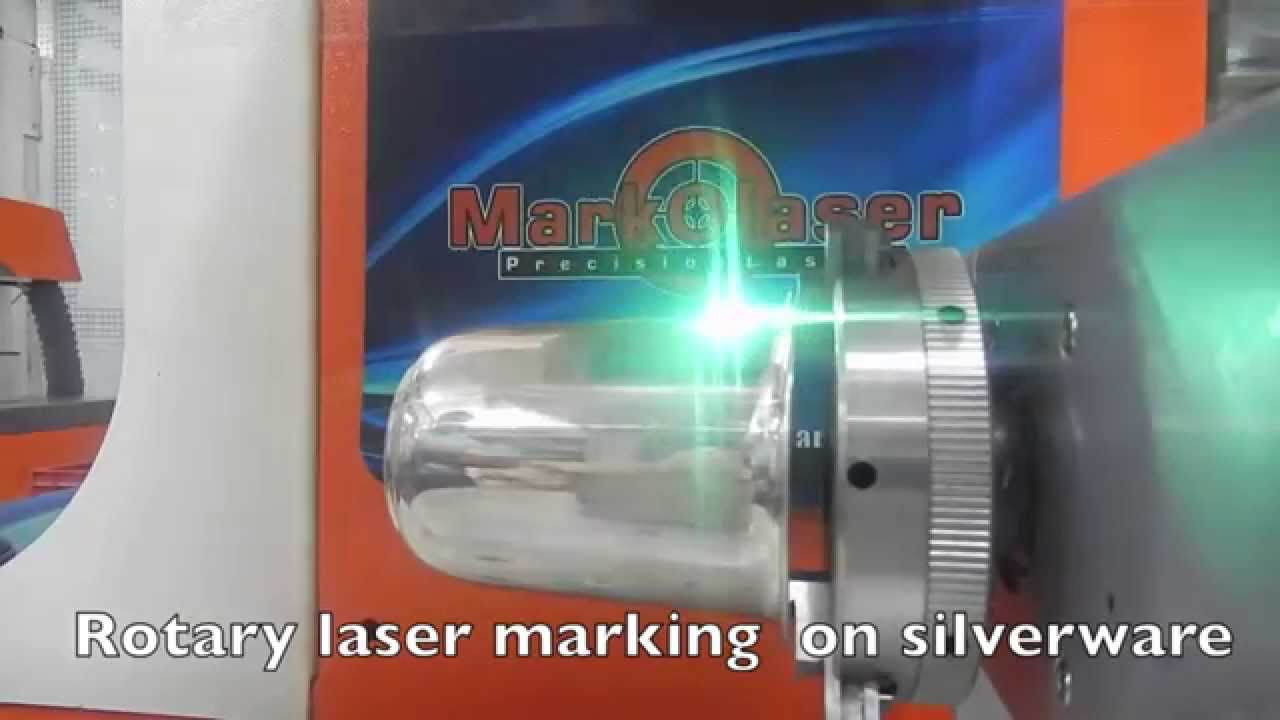 Rotary laser marking on silverware YouTube