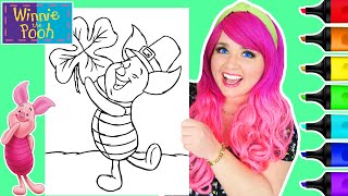 Coloring Piglet Saint Patrick's Day Coloring Page Disney Winnie the Pooh | Ohuhu Art Markers