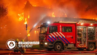 ZEER GROTE BRAND - DOOR DE OGEN VAN DE BRANDWEERSTUDENT - NIEUW YOUTUBE KANAAL - DUTCH FIREFIGHTERS