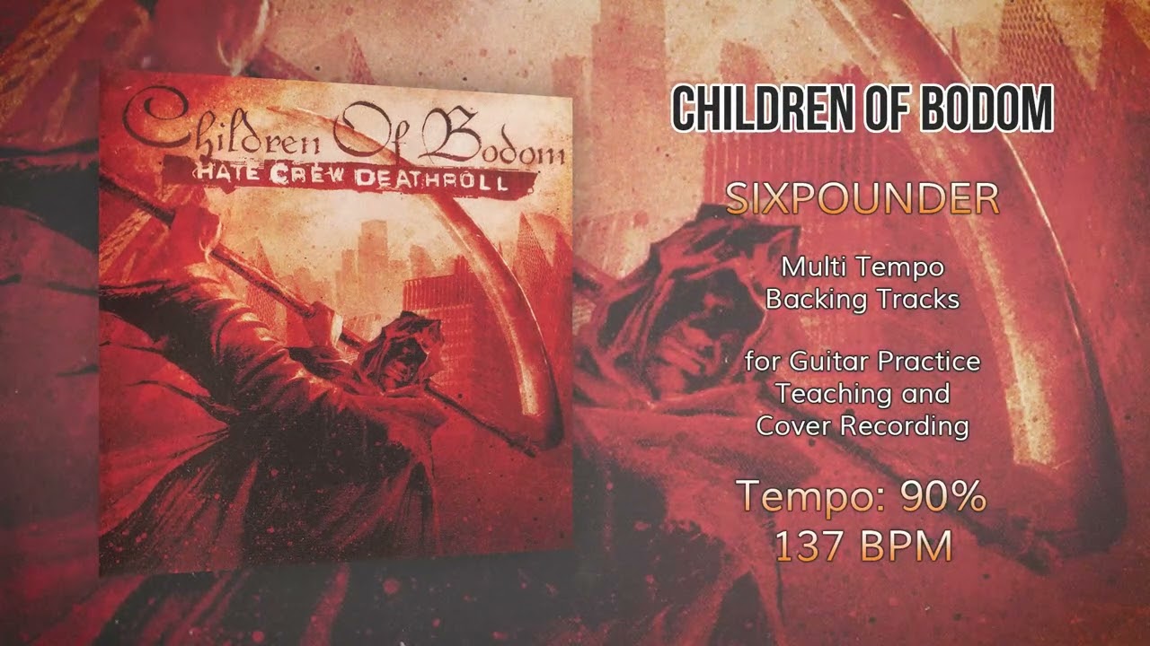 CHILDREN OF BODOM - Sixpounder - 90% Tempo (137 BPM) Backing Track