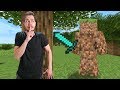 Minecraft UHC Except When You Break A Block It Fights Back!