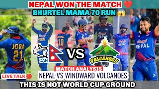 NEPAL WON THE MATCH 😱 || BHURTEL SCORE 70 RUN || SORRY THIS IS NOT WORLD CUP VENUE 🤔