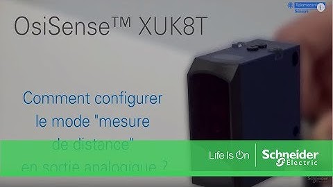 Configuration du mode ‘’mesure de distance en sortie analogique’’ du capteur XUK8T