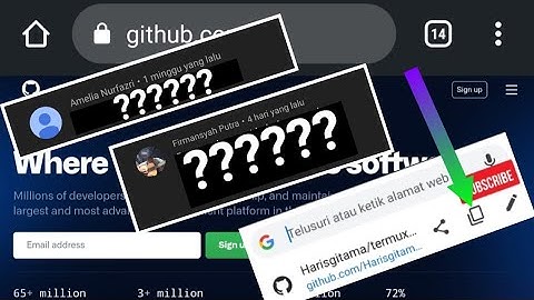 Cara mendaftar akun github & ngambil link github ( membales komentar video )