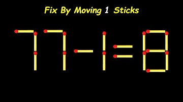 Impossible Math Puzzle | Fix The Equation by moving 1 stick | Improve IQ