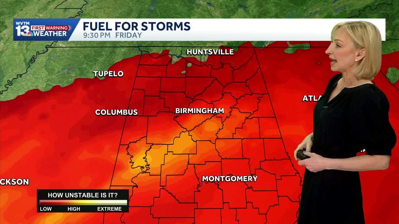 Alabama remains very warm ahead of showers, storms, and a major drop in ...